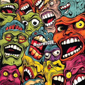 AR-15 M4 M16 Mag Skin - Faces - WrapMyGun Gun Skins & AR-15 M4 Mag Skins