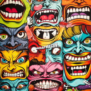 AR-15 M4 M16 Mag Skin - Faces - WrapMyGun Gun Skins & AR-15 M4 Mag Skins