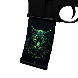 AR-15 M4 M16 Mag Skin - Green Cat - WrapMyGun Gun Skins & AR-15 M4 Mag Skins