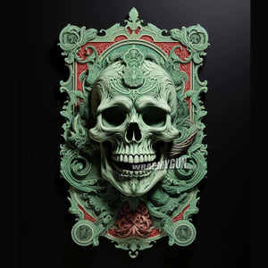 AR-15 M4 M16 Mag Skin - Green Skull - WrapMyGun Gun Skins & AR-15 M4 Mag Skins