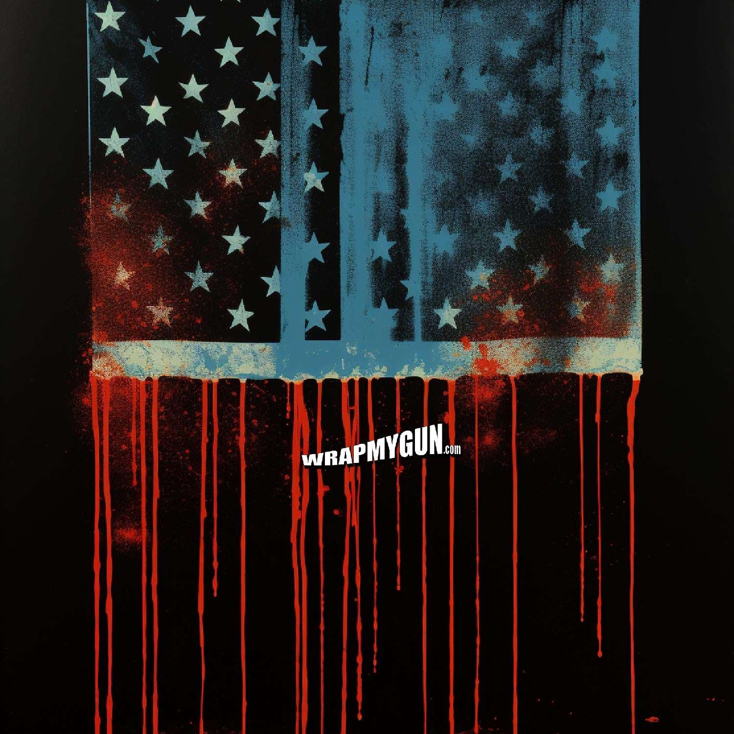 AR-15 M4 M16 Mag Skin - Grunge USA Flag - WrapMyGun Gun Skins & AR-15 M4 Mag Skins