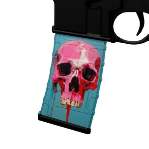 AR-15 M4 M16 Mag Skin - Pink Skull - WrapMyGun Gun Skins & AR-15 M4 Mag Skins