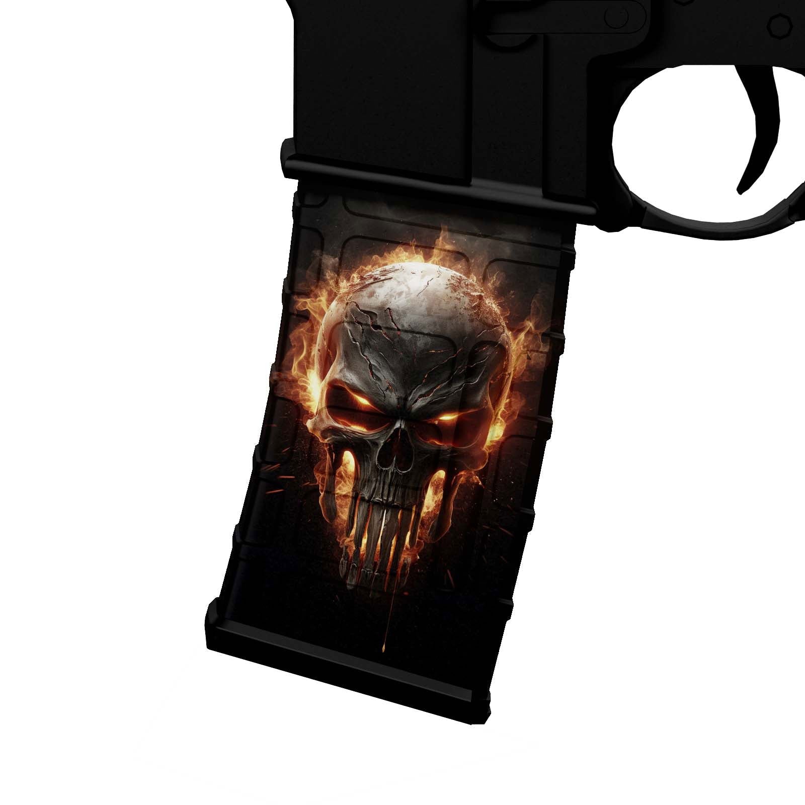 AR-15 M4 M16 Mag Skin - Skull - WrapMyGun Gun Skins & AR-15 M4 Mag Skins