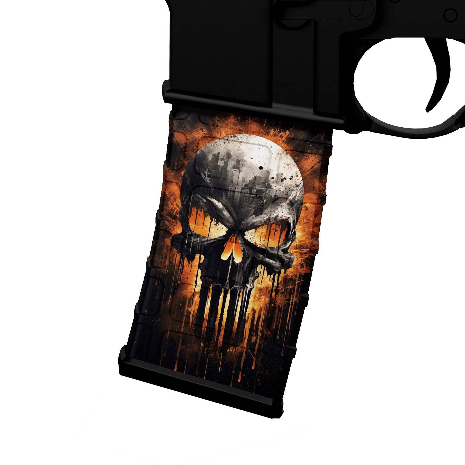 AR-15 M4 M16 Mag Skin - Skull - WrapMyGun Gun Skins & AR-15 M4 Mag Skins