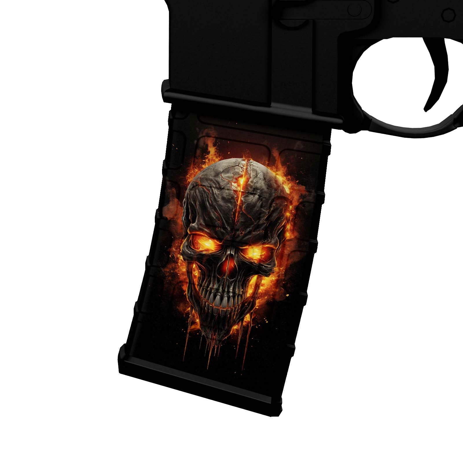 AR-15 M4 M16 Mag Skin - Skull - WrapMyGun Gun Skins & AR-15 M4 Mag Skins