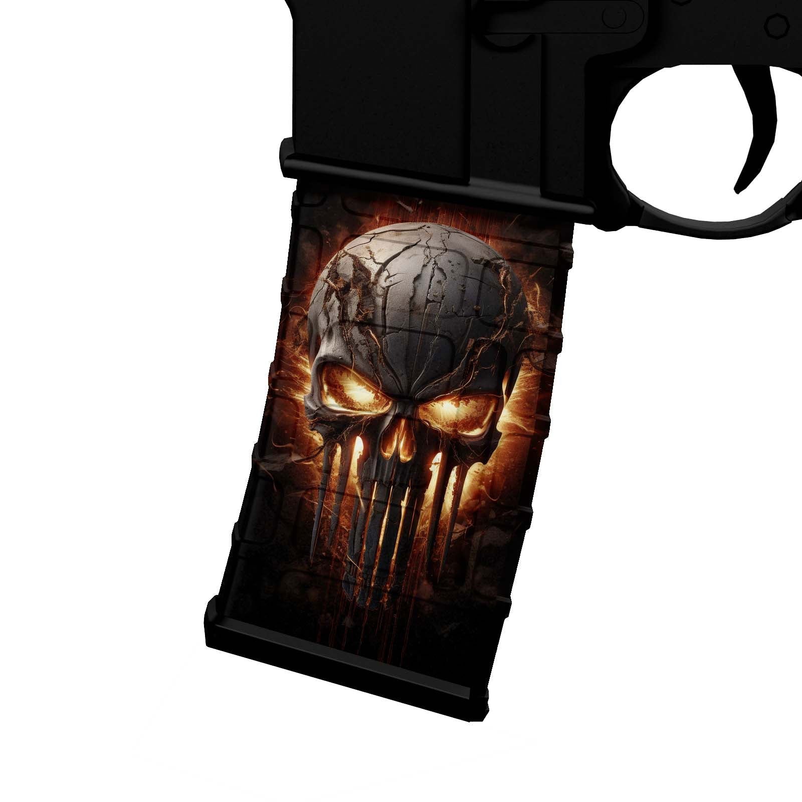AR-15 M4 M16 Mag Skin - Skull - WrapMyGun Gun Skins & AR-15 M4 Mag Skins