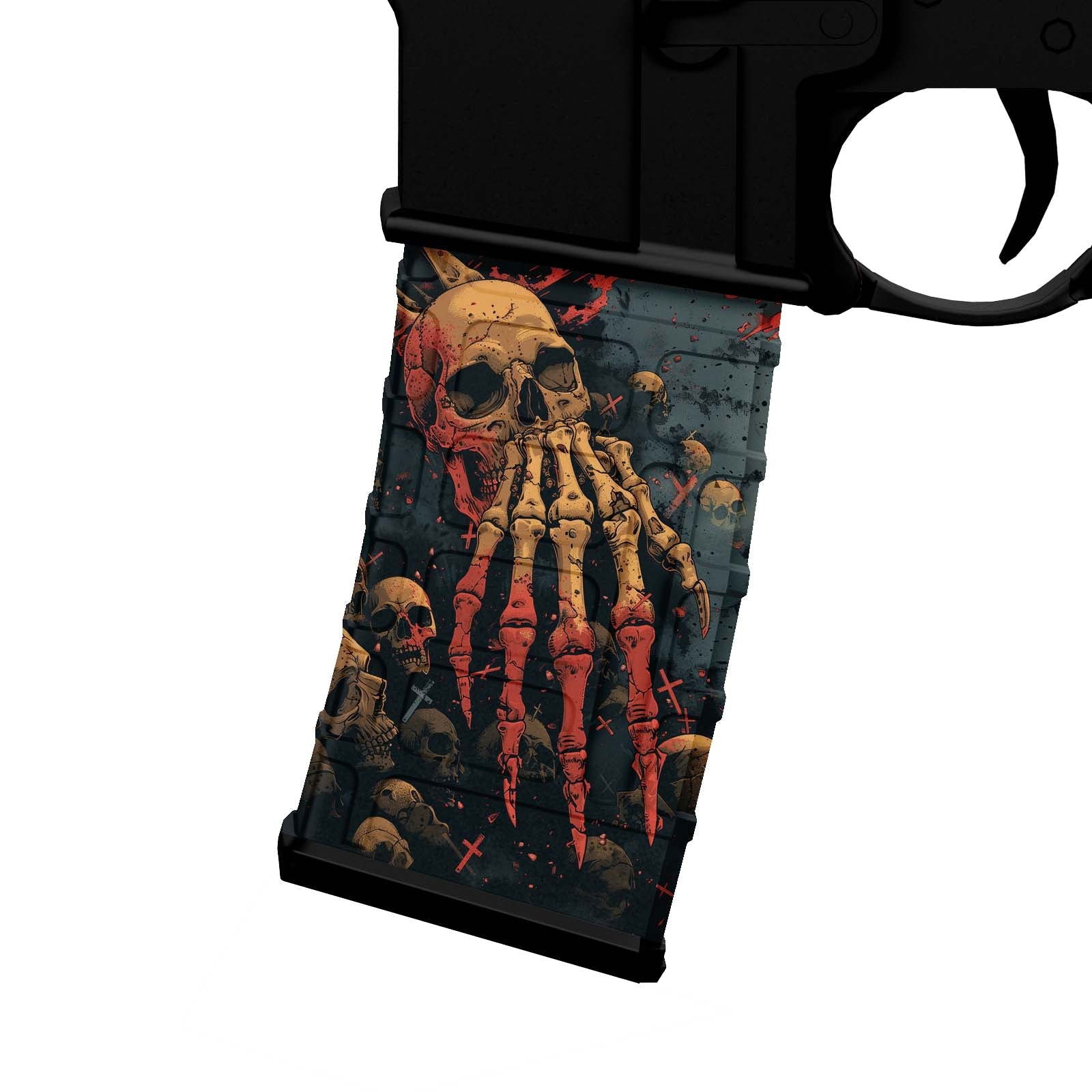 AR-15 M4 M16 Mag Skin - Skull - WrapMyGun Gun Skins & AR-15 M4 Mag Skins