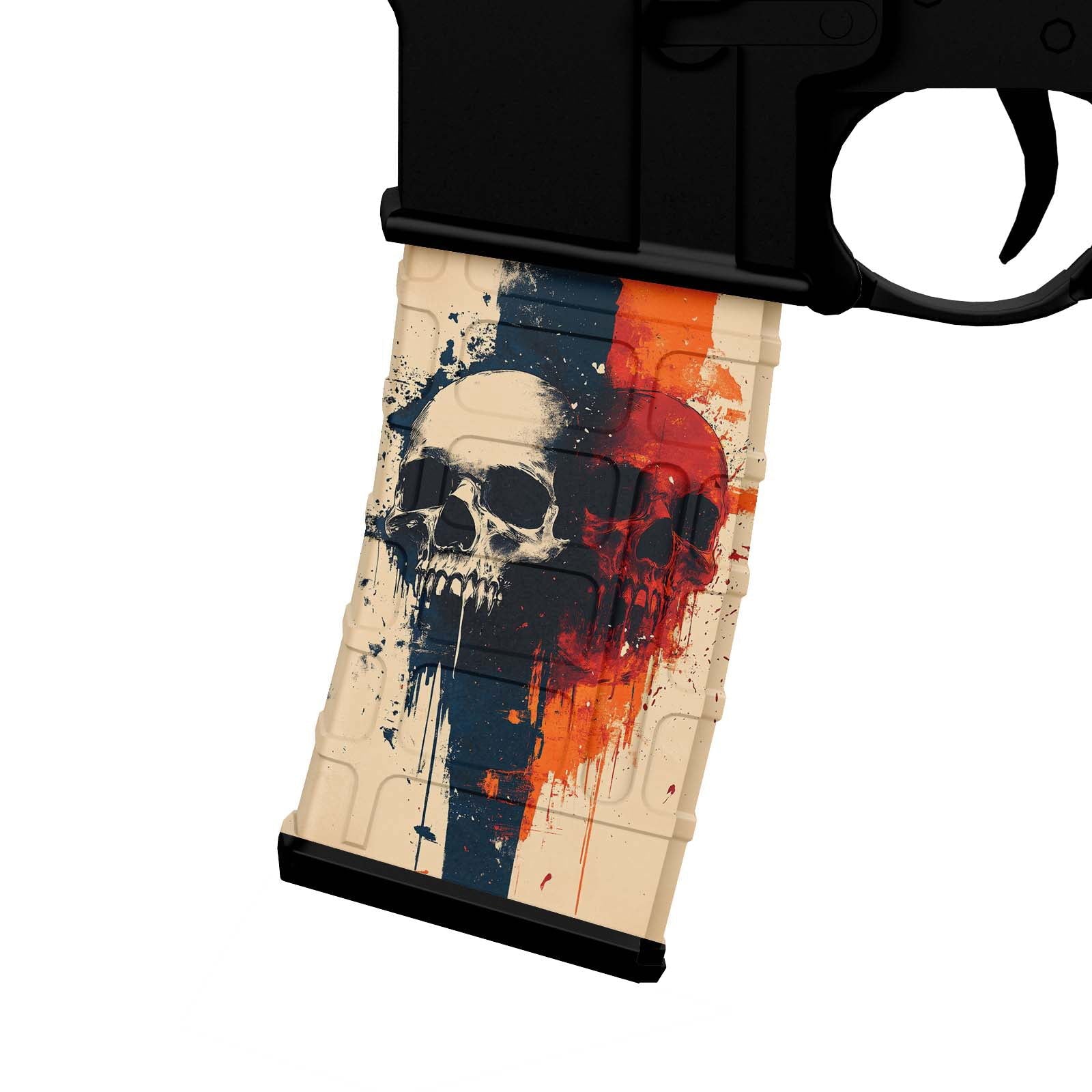 AR-15 M4 M16 Mag Skin - Skull - WrapMyGun Gun Skins & AR-15 M4 Mag Skins