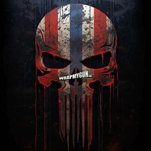 AR-15 M4 M16 Mag Skin - US Skull - WrapMyGun Gun Skins & AR-15 M4 Mag Skins
