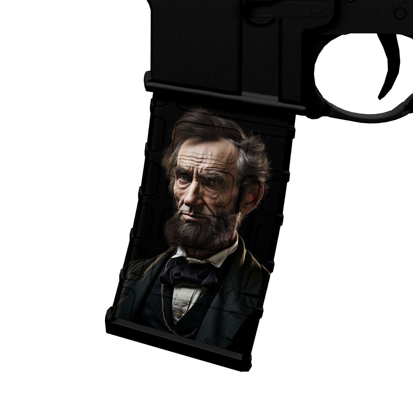 AR-15 M4 Mag Skin - Abraham Lincoln - WrapMyGun Gun Skins & AR-15 M4 Mag Skins