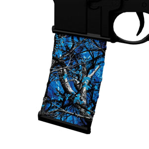 AR-15 M4 Mag Skin - Blue Tree Camo - WrapMyGun Gun Skins & AR-15 M4 Mag Skins