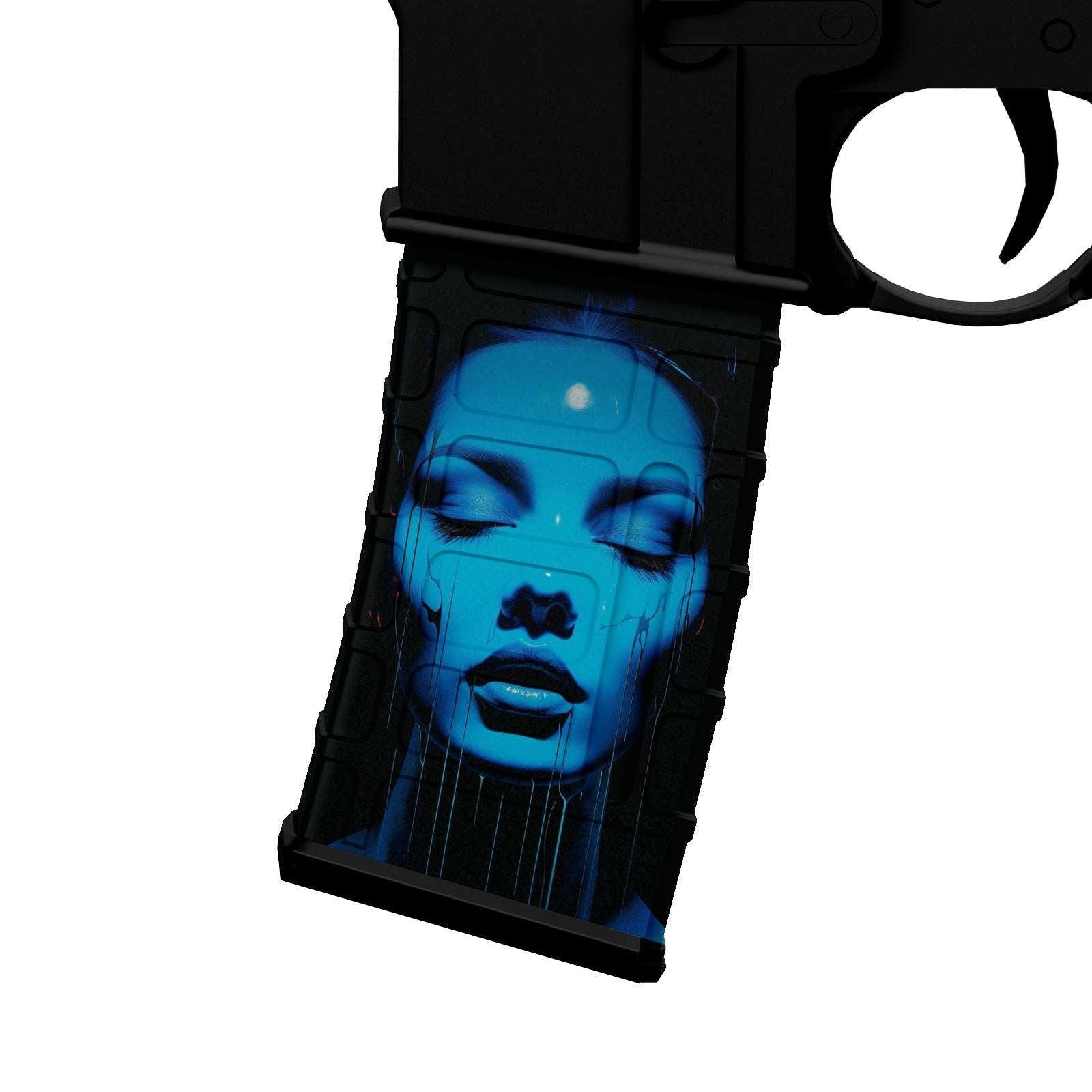AR-15 M4 Mag Skin - Blue Women - WrapMyGun Gun Skins & AR-15 M4 Mag Skins