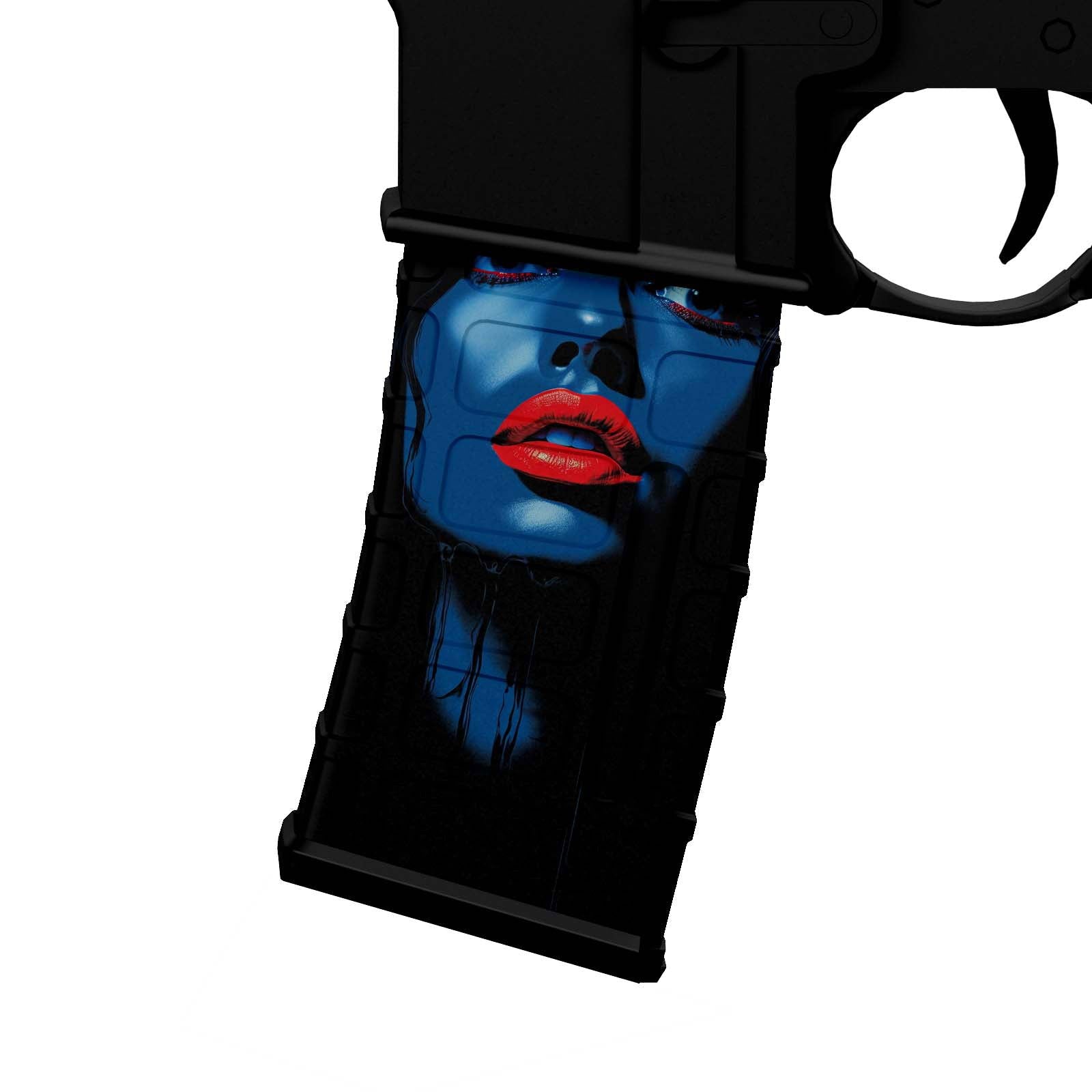 AR-15 M4 Mag Skin - Blue Women - WrapMyGun Gun Skins & AR-15 M4 Mag Skins
