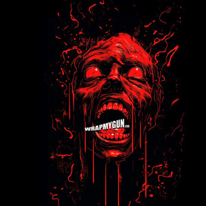 AR-15 M4 Mag Skin - Burning Face - WrapMyGun Gun Skins & AR-15 M4 Mag Skins