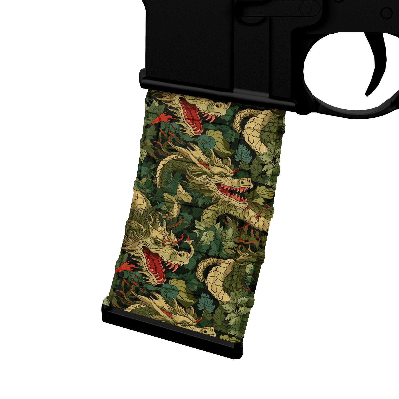 AR-15 M4 Mag Skin - Camouflage Dragons - WrapMyGun Gun Skins & AR-15 M4 Mag Skins