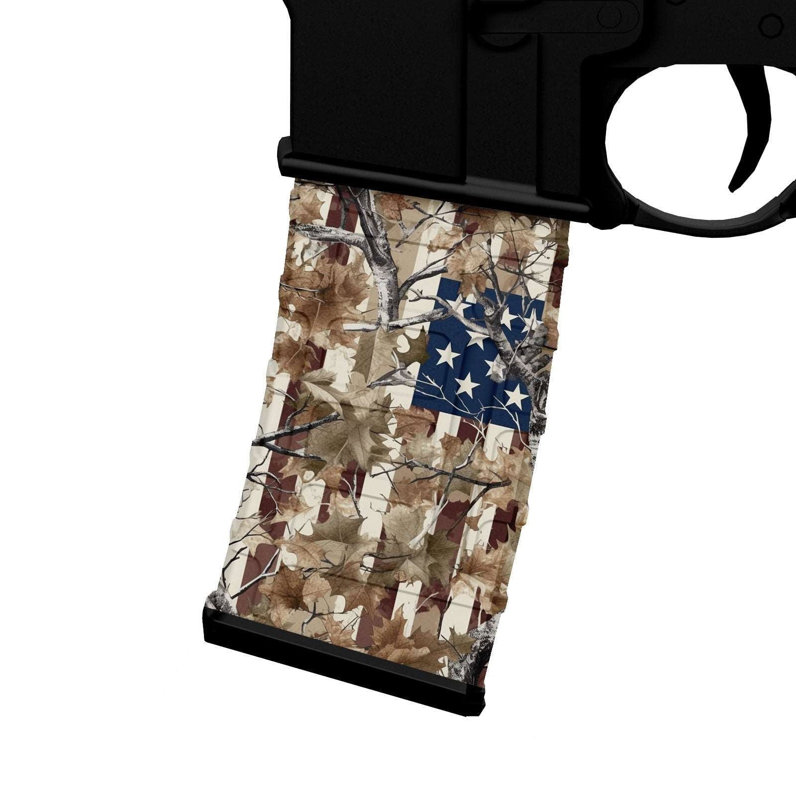 AR-15 M4 Mag Skin - Camouflage USA Flag - WrapMyGun Gun Skins & AR-15 M4 Mag Skins