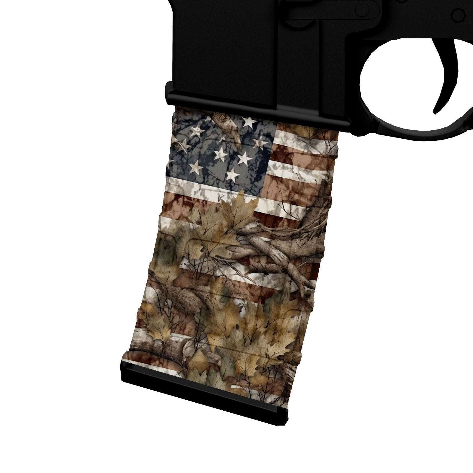 AR-15 M4 Mag Skin - Camouflage USA Patriotic - WrapMyGun Gun Skins & AR-15 M4 Mag Skins