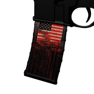 AR-15 M4 Mag Skin - Grunge USA Flag - WrapMyGun Gun Skins & AR-15 M4 Mag Skins