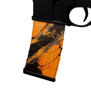 AR-15 Mag Skin - Orange Stone Camo - WrapMyGun Gun Skins & AR-15 M4 Mag Skins