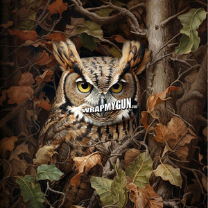 AR-15 Mag Skin - Owl Camouflage - WrapMyGun Gun Skins & AR-15 M4 Mag Skins