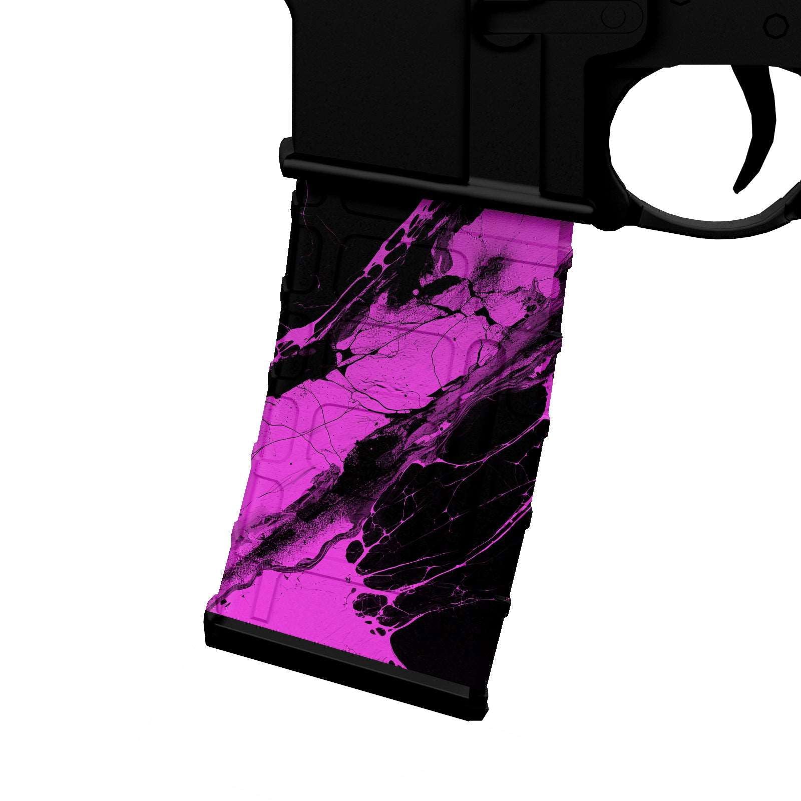 AR-15 Mag Skin - Purple Stone Camo - WrapMyGun Gun Skins & AR-15 M4 Mag Skins