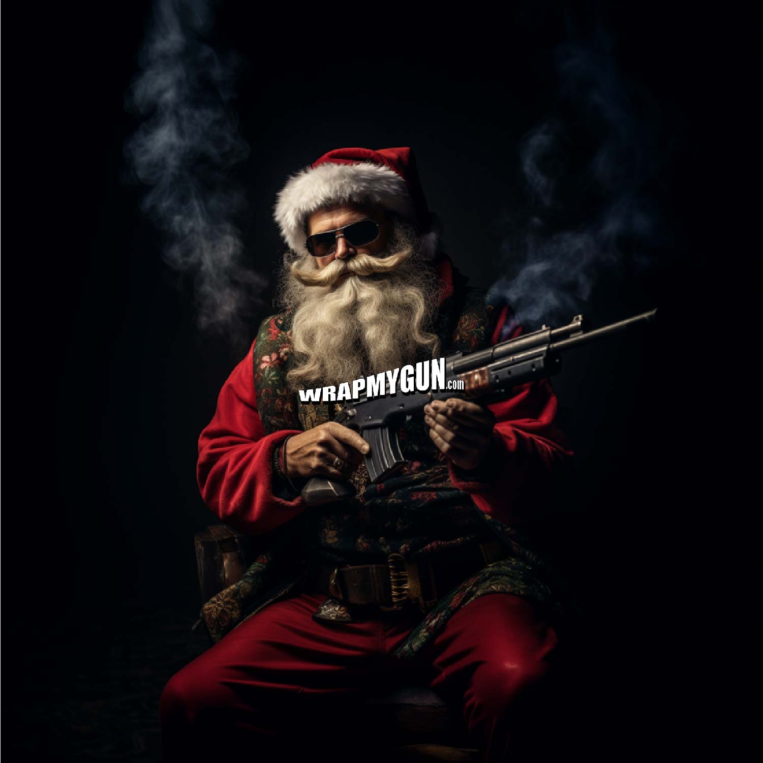 AR-15 Mag Skin - Santa - WrapMyGun Gun Skins & AR-15 M4 Mag Skins