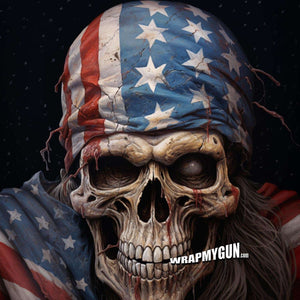 AR-15 Mag Skin - Skull - WrapMyGun Gun Skins & AR-15 M4 Mag Skins