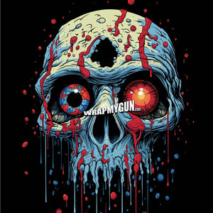 AR-15 Mag Skin - Skull - WrapMyGun Gun Skins & AR-15 M4 Mag Skins