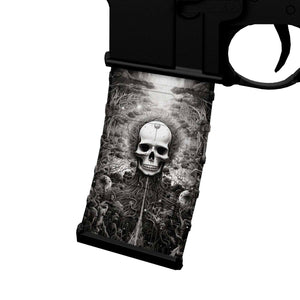 AR-15 Mag Skin - Skull - WrapMyGun Gun Skins & AR-15 M4 Mag Skins