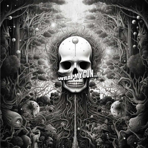 AR-15 Mag Skin - Skull - WrapMyGun Gun Skins & AR-15 M4 Mag Skins