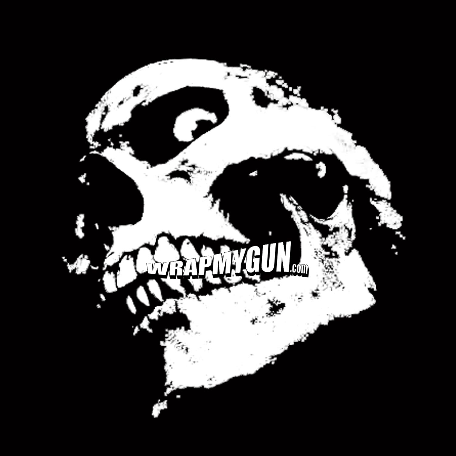 AR-15 Mag Skin - Skull White - WrapMyGun Gun Skins & AR-15 M4 Mag Skins