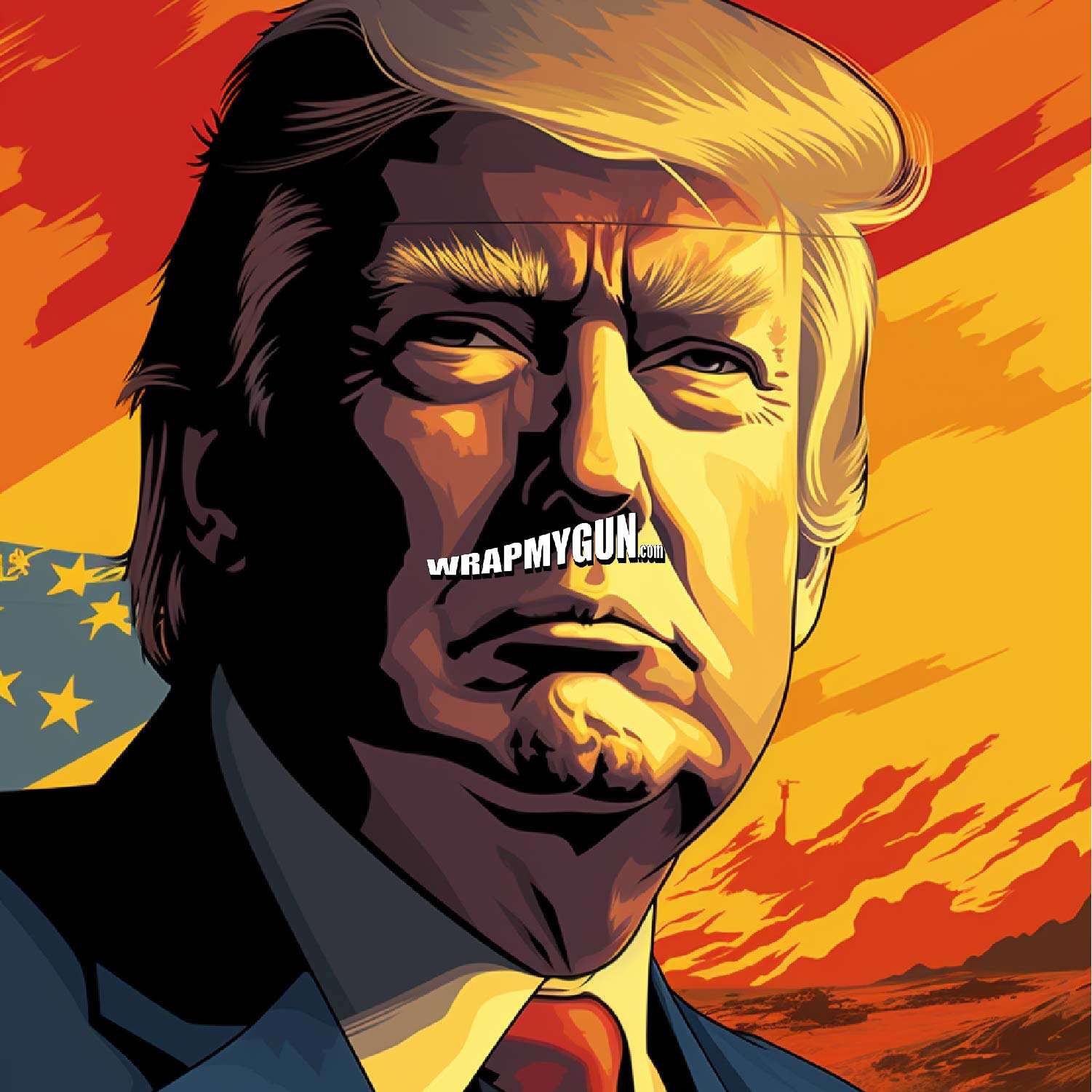 AR-15 Mag Skin - Trump - WrapMyGun Gun Skins & AR-15 M4 Mag Skins