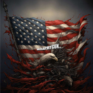 AR-15 Mag Skin - USA Flag - WrapMyGun Gun Skins & AR-15 M4 Mag Skins