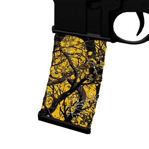 AR-15 Mag Skin - Yellow Tree Camo - WrapMyGun Gun Skins & AR-15 M4 Mag Skins