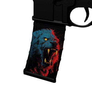 AR-15 Mag Skin Wrap - Lion - WrapMyGun Gun Skins & AR-15 M4 Mag Skins
