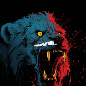 AR-15 Mag Skin Wrap - Lion - WrapMyGun Gun Skins & AR-15 M4 Mag Skins