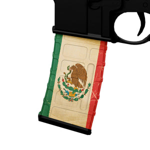 AR-15 Mag Skin Wrap - Mexican Flag - WrapMyGun Gun Skins & AR-15 M4 Mag Skins