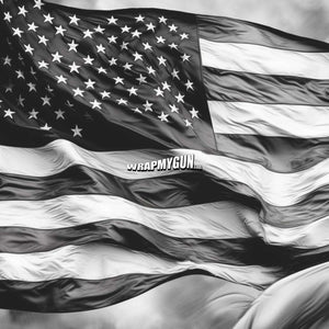 AR-15 Magazine Skin - Black USA Flag - WrapMyGun Gun Skins & AR-15 M4 Mag Skins