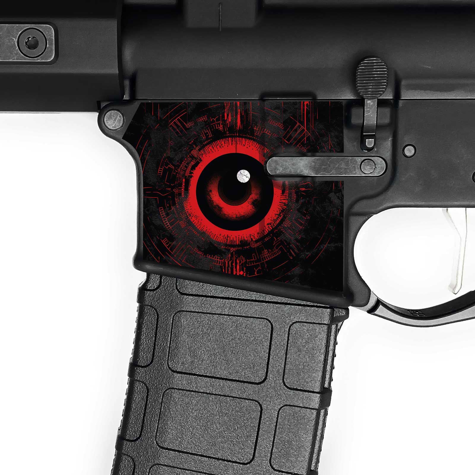 AR-15 Magwell Skin - Eye - WrapMyGun Gun Skins & AR-15 M4 Mag Skins