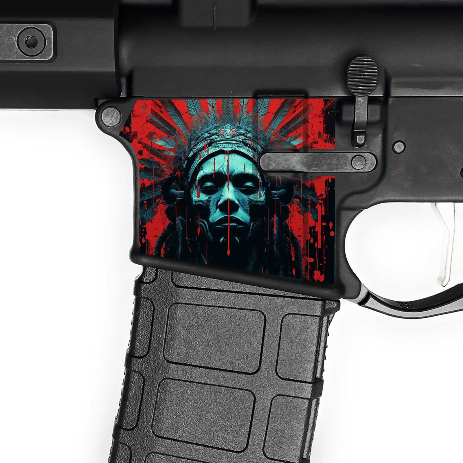 AR-15 Magwell Skin - Indian - WrapMyGun Gun Skins & AR-15 M4 Mag Skins