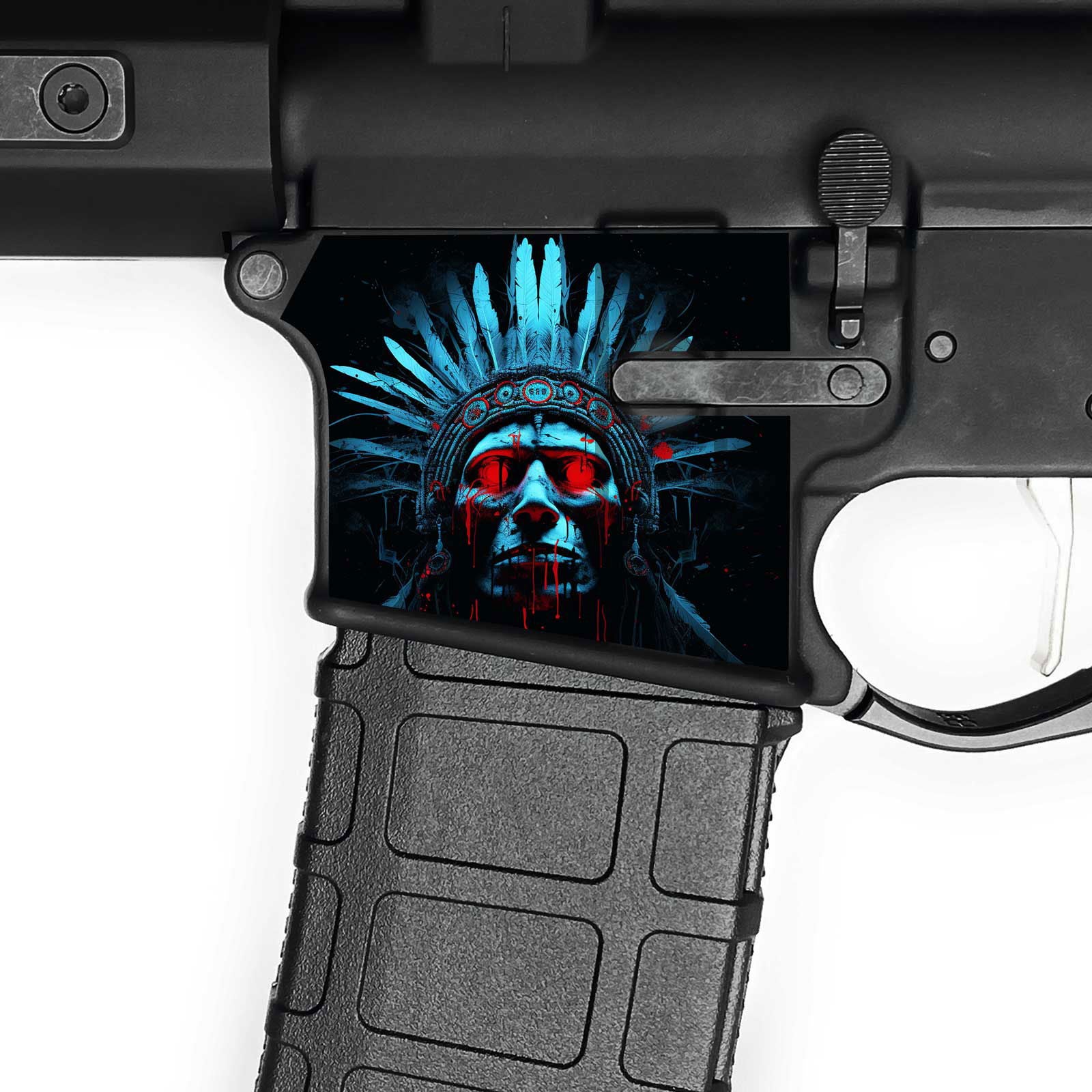 AR-15 Magwell Skin - Indian - WrapMyGun Gun Skins & AR-15 M4 Mag Skins