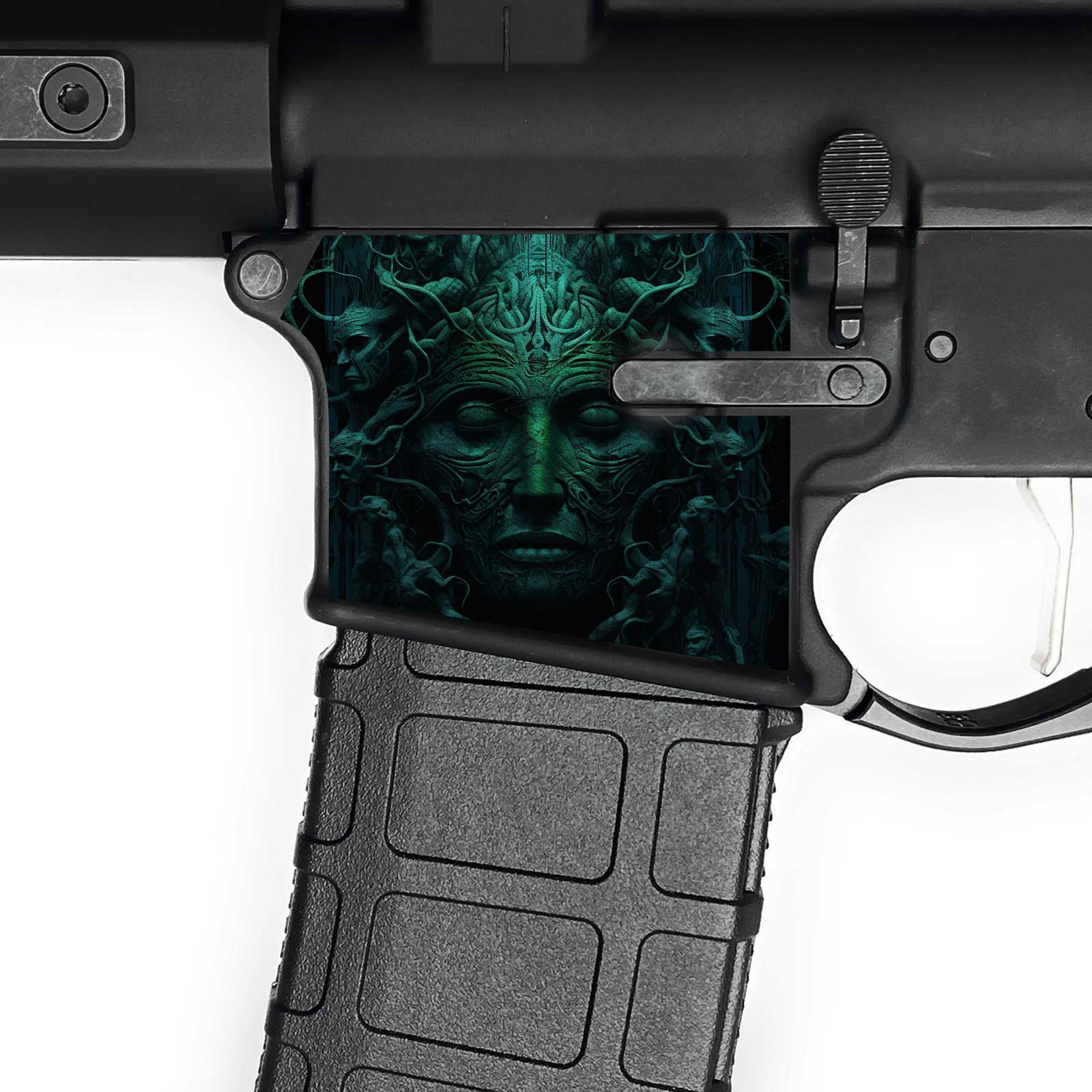 AR-15 Magwell Skin - Mayan's God - WrapMyGun Gun Skins & AR-15 M4 Mag Skins