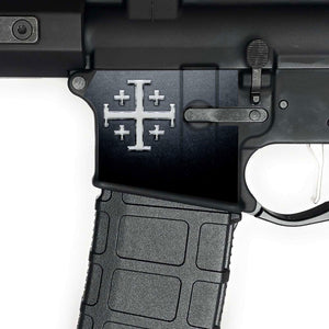 AR15 Magwell Skin - Crusader Cross - WrapMyGun Gun Skins & AR-15 M4 Mag Skins