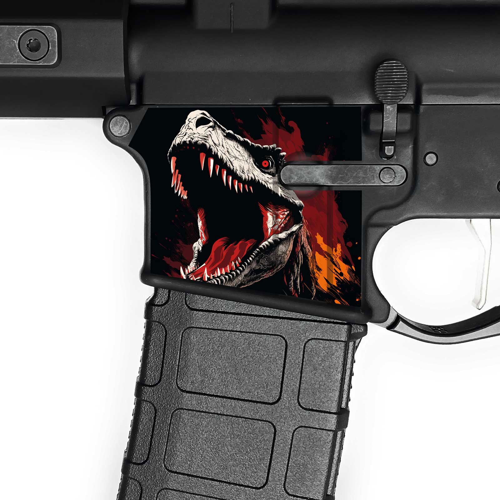 AR15 Magwell Skin - Dinosaur - WrapMyGun Gun Skins & AR-15 M4 Mag Skins