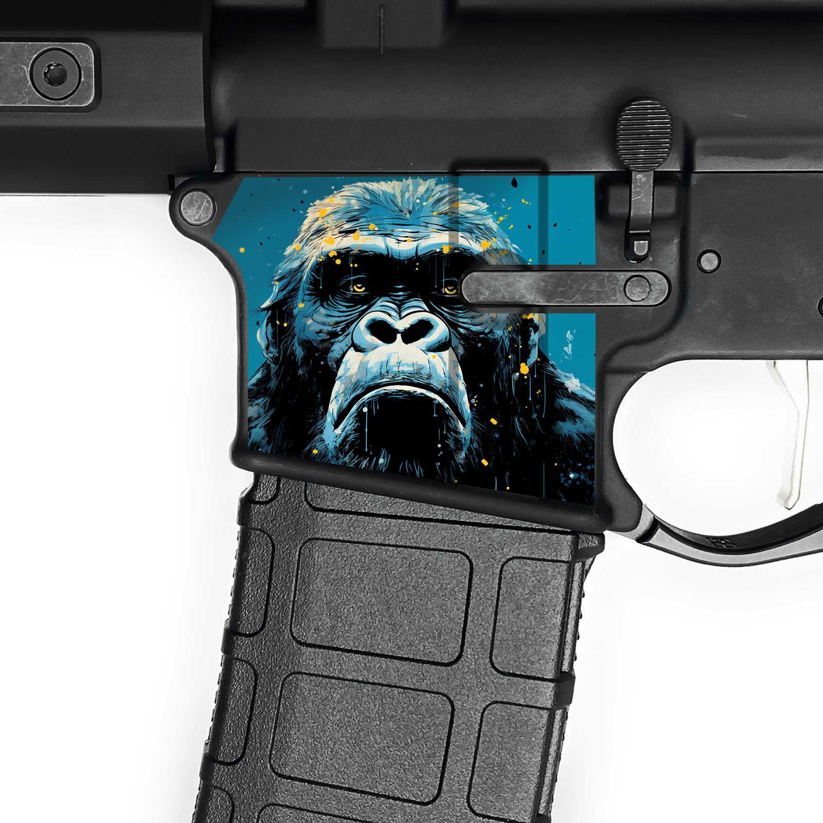 AR15 Magwell Skin - Gorilla - WrapMyGun Gun Skins & AR-15 M4 Mag Skins