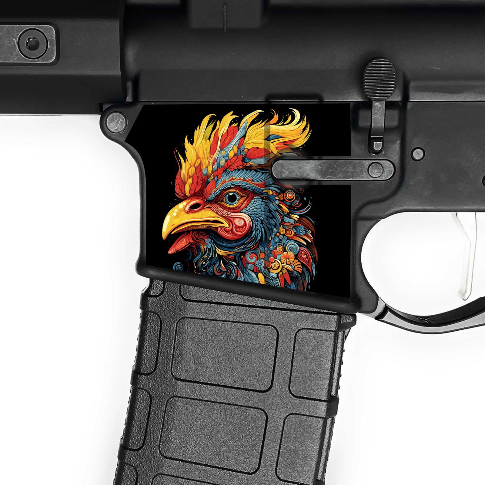 AR15 Magwell Skin - Rooster - WrapMyGun Gun Skins & AR-15 M4 Mag Skins