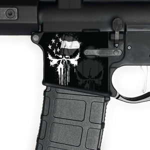 AR15 Magwell Skin - Skull - WrapMyGun Gun Skins & AR-15 M4 Mag Skins