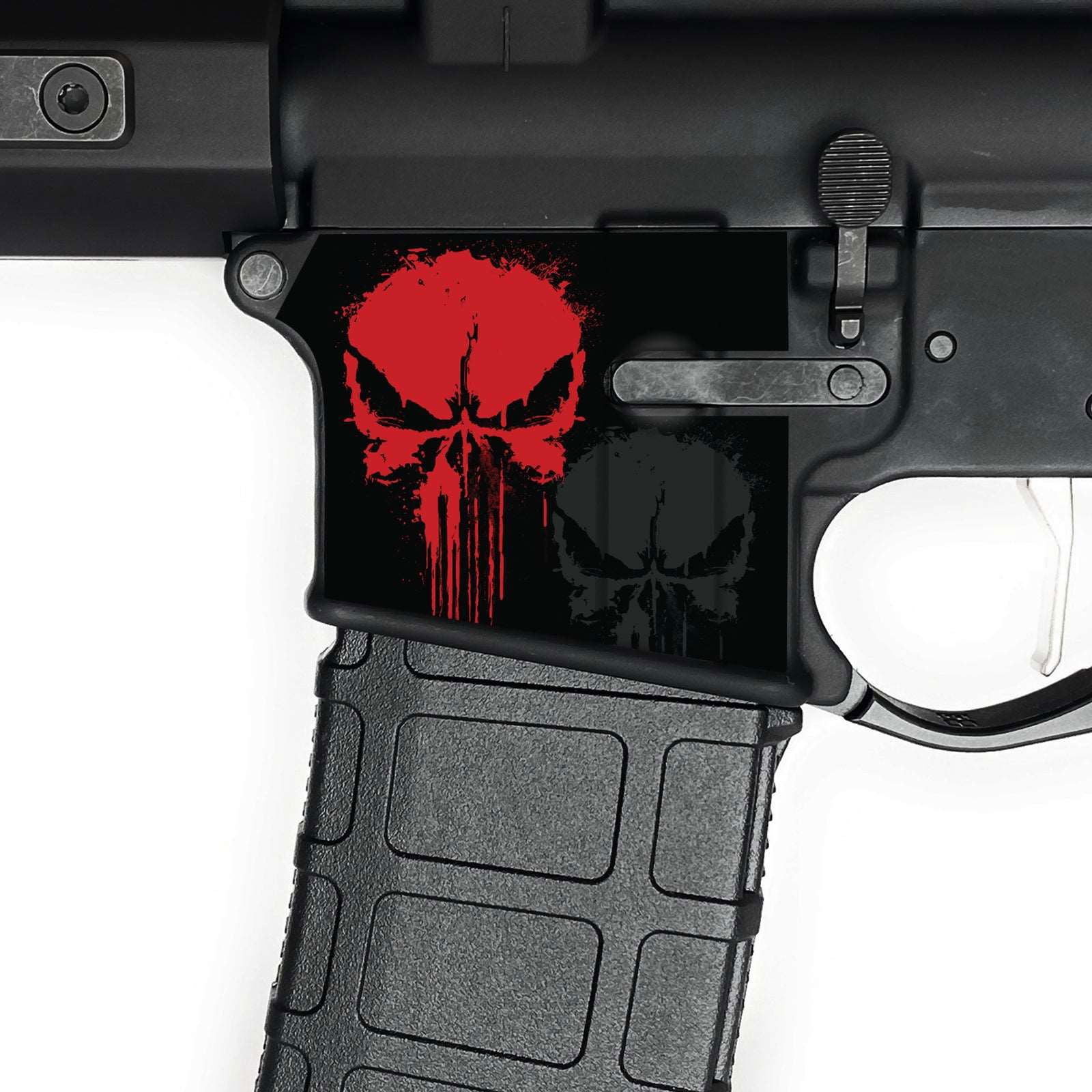 AR15 Magwell Skin - Skull - WrapMyGun Gun Skins & AR-15 M4 Mag Skins