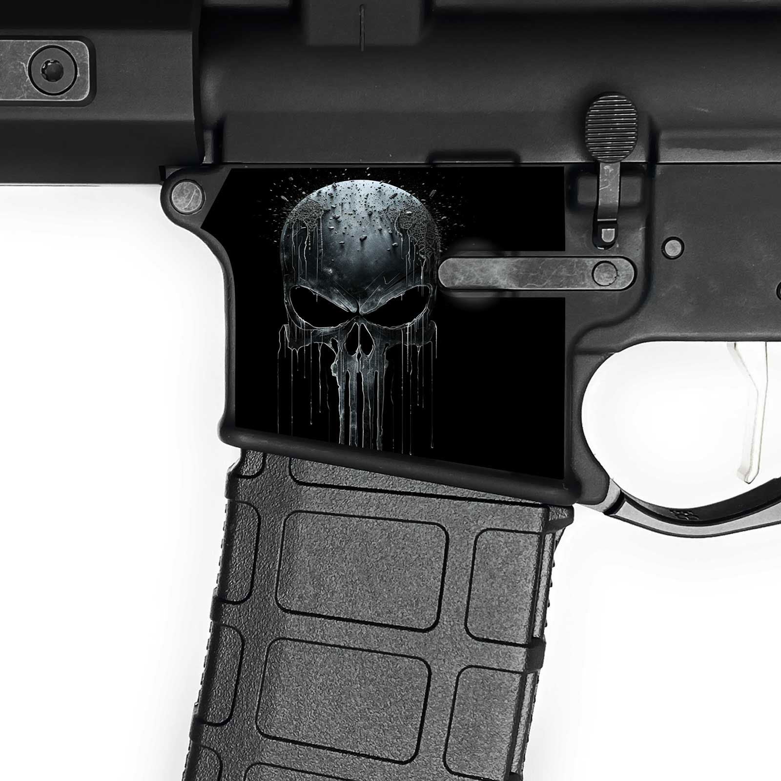 AR15 Magwell Skin - Skull - WrapMyGun Gun Skins & AR-15 M4 Mag Skins