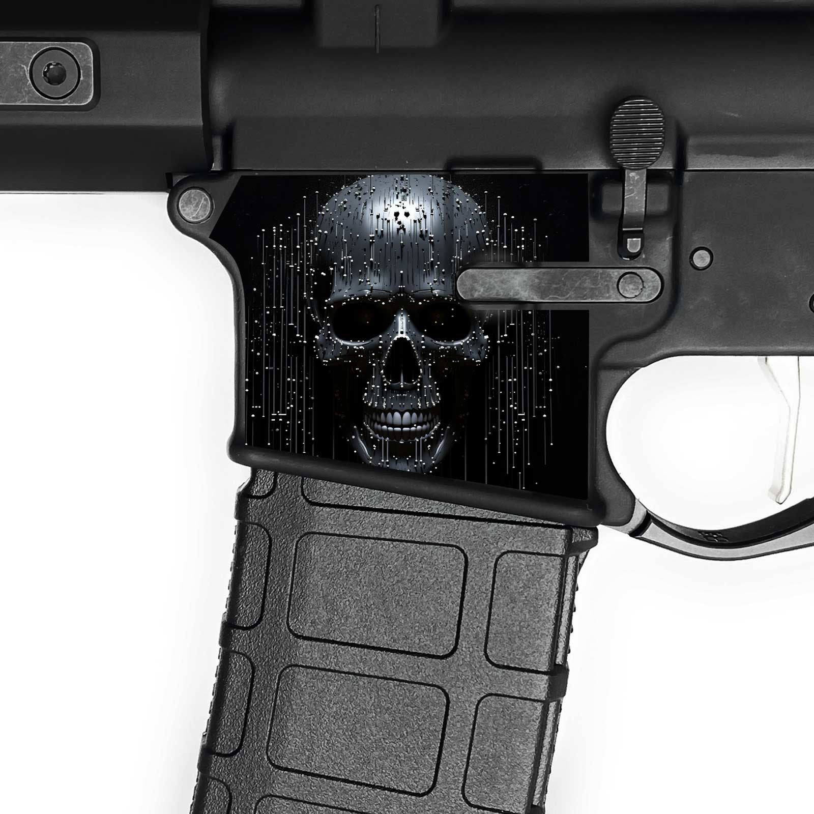 AR15 Magwell Skin - Skull - WrapMyGun Gun Skins & AR-15 M4 Mag Skins